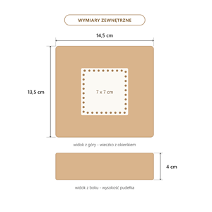 Gładki BOX-01 z okienkiem 130x130x40 - 10 szt - zdjęcie 4