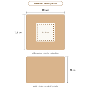Gładki BOX-02 z okienkiem 130x130x100 - 10 szt