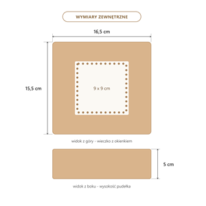 Gładki BOX-03 z okienkiem 150x150x50 - 10 szt