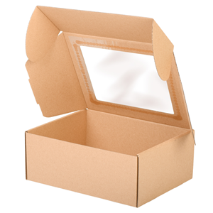 Gładki BOX-07 z okienkiem 250x200x100 - 10 szt - zdjęcie 2