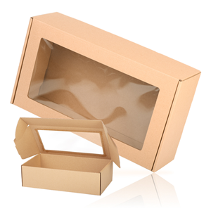 Gładki BOX-12 z okienkiem 350x200x100 - 10 szt