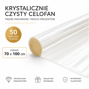 Celofan folia 100 x 140 cm - 50 arkuszy