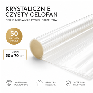 Celofan folia 50 x 70 cm - 50 arkuszy