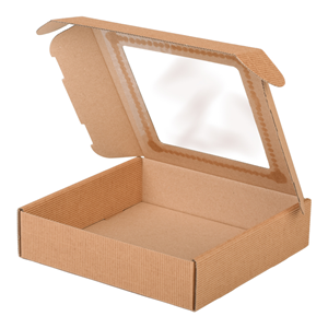 Karbowany K-BOX-06 z okienkiem 200x200x50 - 10 szt - zdjęcie 2