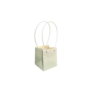 Torebka KK-1-2 - na kwiatek kwadrat - beige