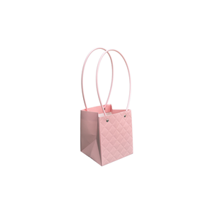 Torebka KK-1-3 - na kwiatek kwadrat - pink