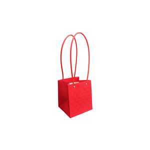 Torebka KK-1-6 - na kwiatek kwadrat - red