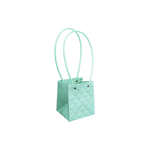 Torebka KK-1-9 - na kwiatek kwadrat - green (mint)