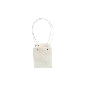 Torebka KK-2-1 - na kwiatek kwadrat - white