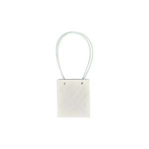 Torebka KK-2-1 - na kwiatek kwadrat - white
