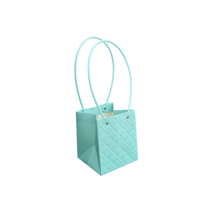 Torebka KK-2-32 - na kwiatek kwadrat - baby blue