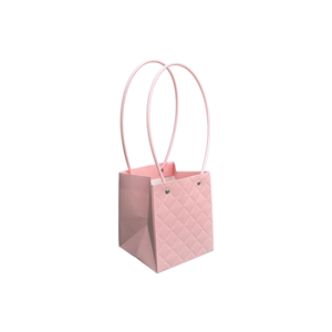 Torebka KK-2-3 - na kwiatek kwadrat - pink