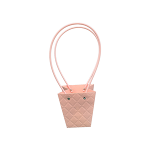 Torebka KT-1-3 - na kwiatek trapez - pink