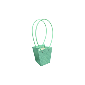 Torebka KT-1-9 - na kwiatek trapez - green (mint)