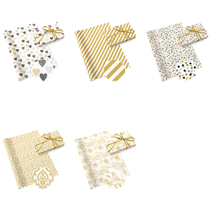 Papier ozdobny 2m 50 ark. Set 54: Złoto srebro