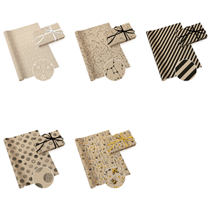 Papier ozdobny 2m 50 ark. Set 83: Kraft Grafika