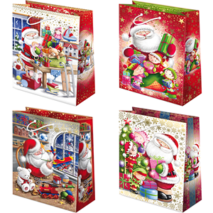 Torebki ozdobne XL set S-25 Mikołaj